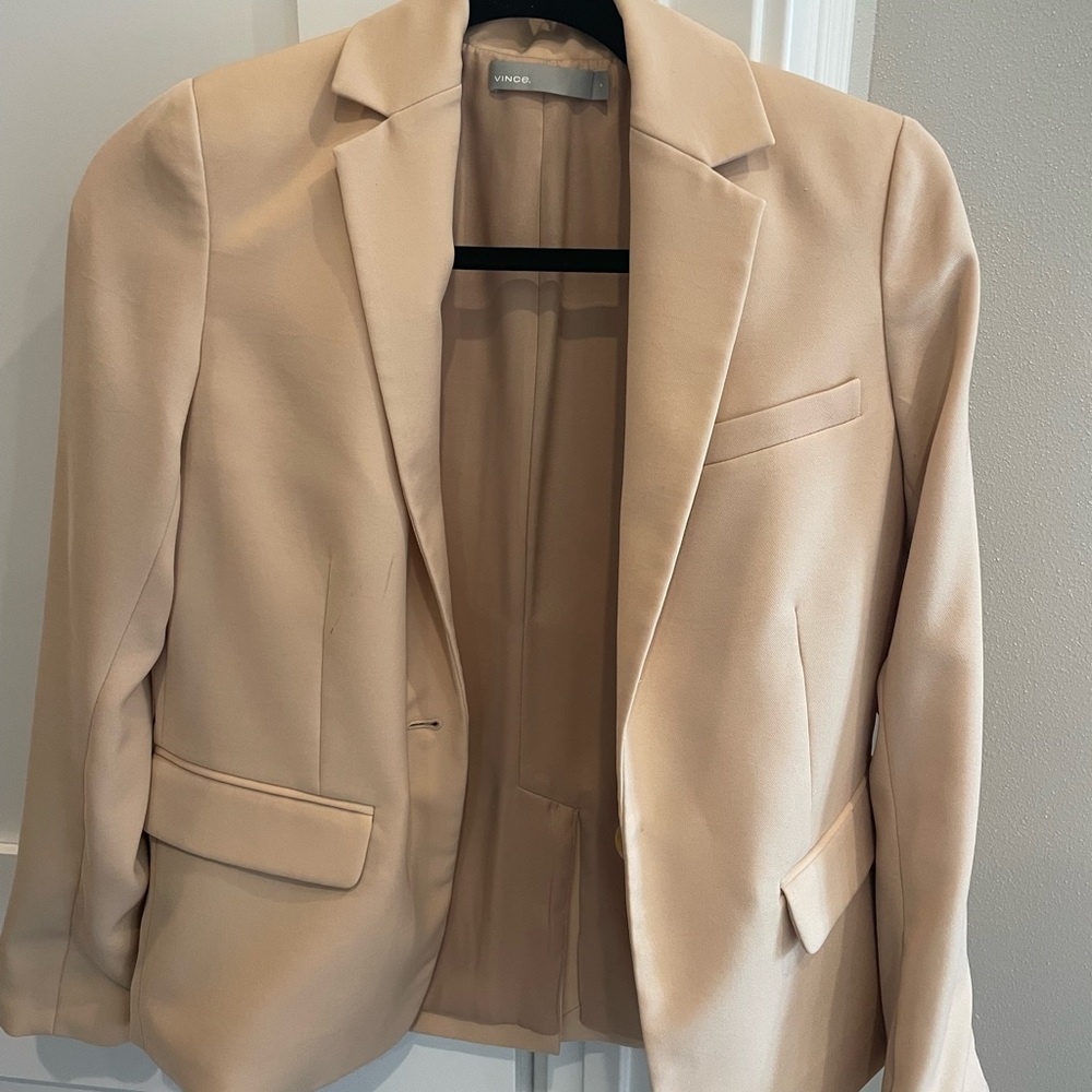 Vince Cream Blazer Tailored Suit Jacket